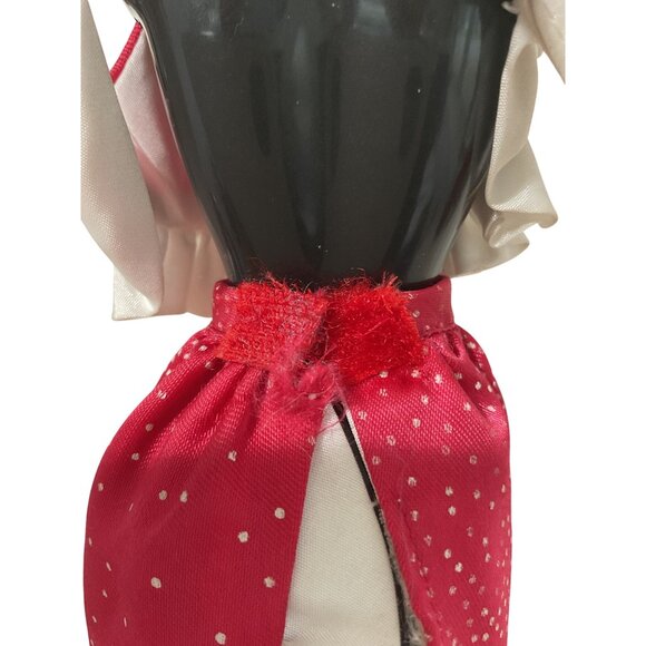 Genuine Barbie Fashion Red & White Polka Dot Dress With Ruffles For Doll - Picture 4 of 4